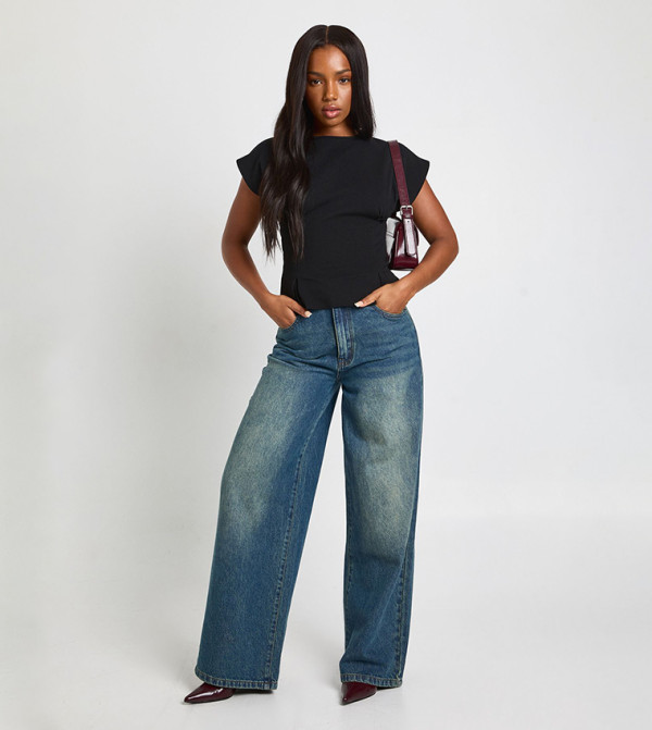 Crepe Cinched Waist Top
