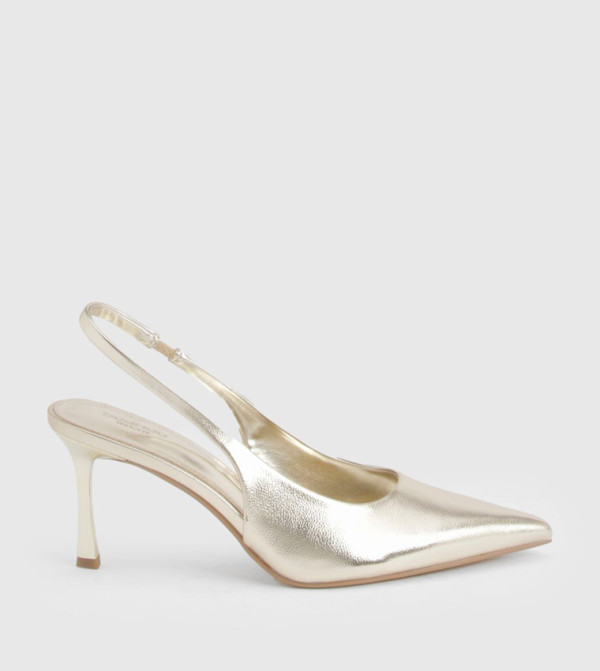 Wide Fit Pointed Toe Slingback Pumps