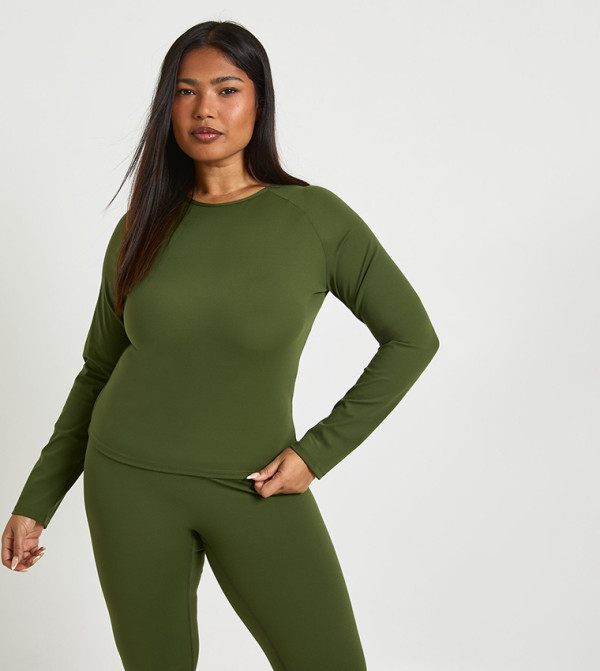 Curve Supersoft Seam Detail Long Sleeves Top