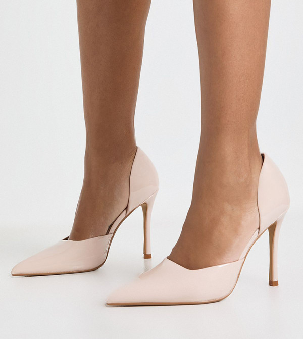Wide Fit Cut-Out Pointed Toe Pumps