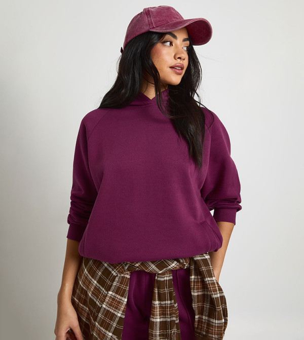 Raglan Seam Oversized Hoodie