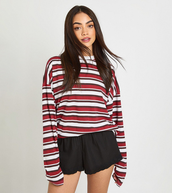 Poplin Broderie Trim Shorts