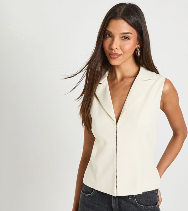 Hook and Eye Tailored Vest