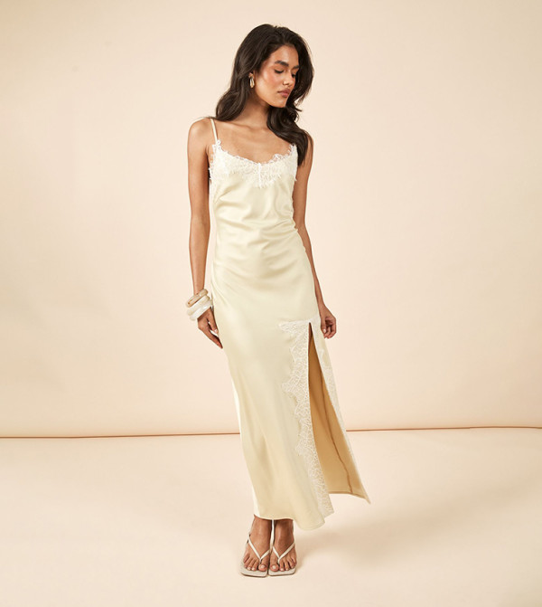Satin & Lace Midaxi Slip Dress