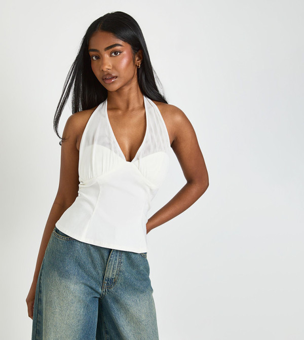 Mesh Halterneck Top