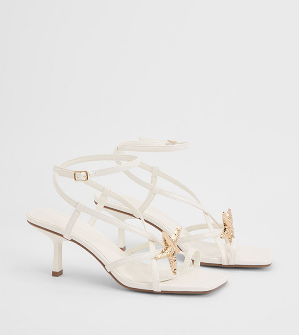 Starfish Trim Strappy Heel Sandals