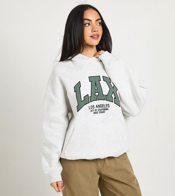 LAX Applique Oversized Hoodie