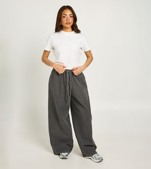 Supersoft Drawstring Waistband Relaxed Fit Jeans