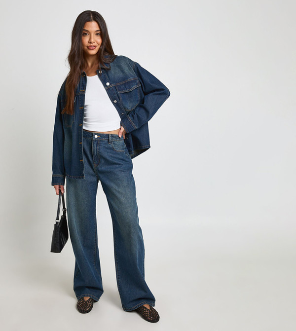High Waist Barrel Fit Jeans
