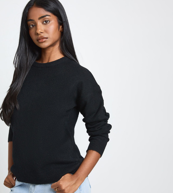 Knitted Crew Neck Sweater