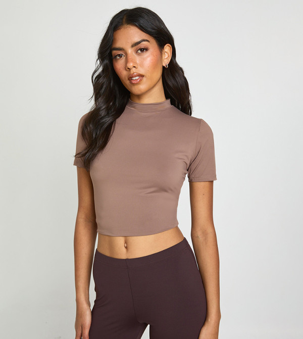 Second Skin Crew Neck Everyday Crop T-Shirt