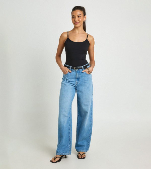 Tall Strappy Bodysuit Top with Removable Padding