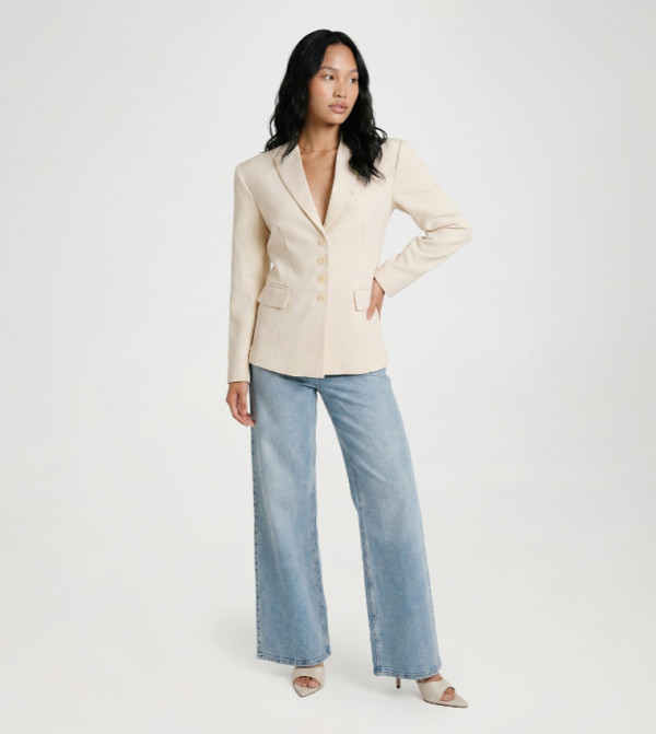 Seam Detail Button Down Blazer