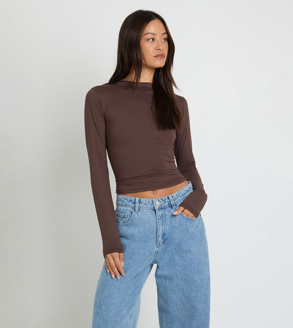 Tall Second Skin Crew Neck Long Sleeves Top