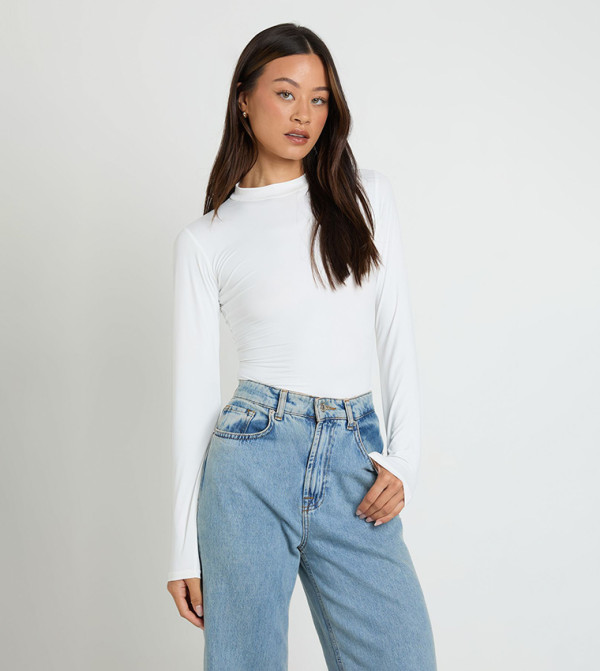 Tall Second Skin Crew Neck Long Sleeves Top