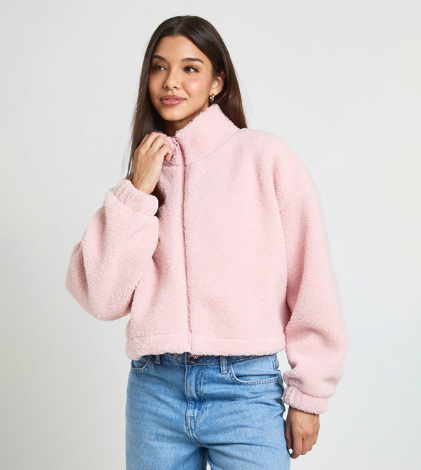 High Neck Teddy Jacket