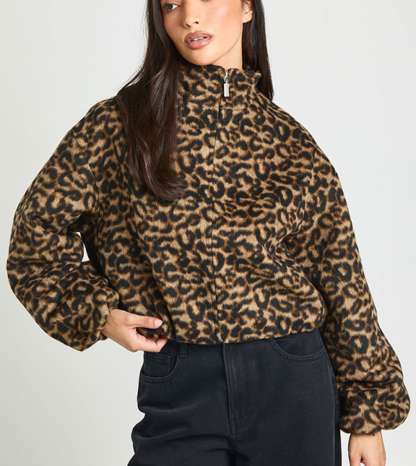 Wool Look Bomber Jacket