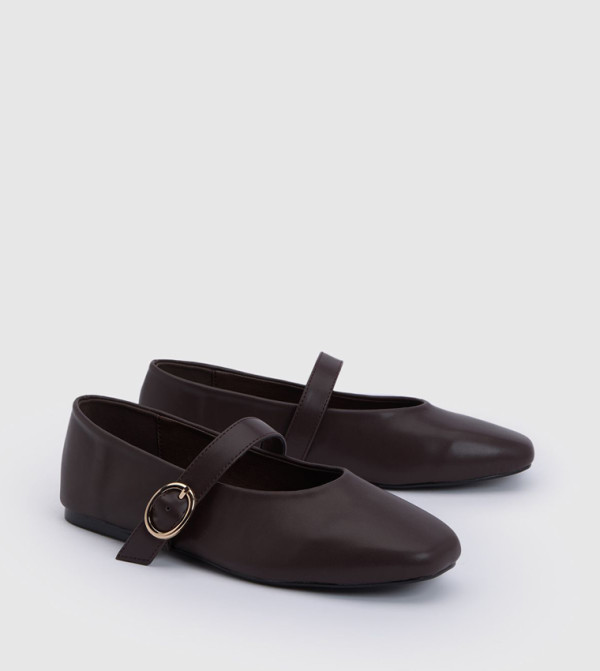 Wide Fit Square Toe Mary Jane Shoes