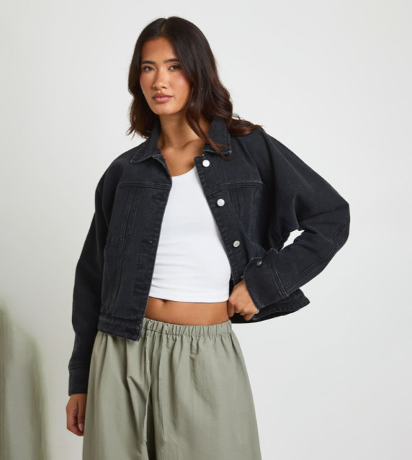 Barrel Sleeves Denim Jacket