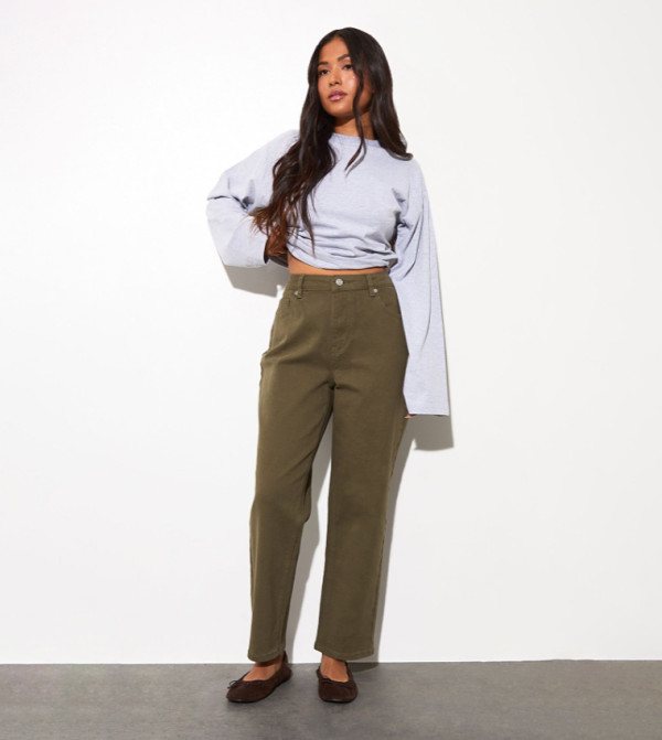 Petite High Waist Mom Jeans