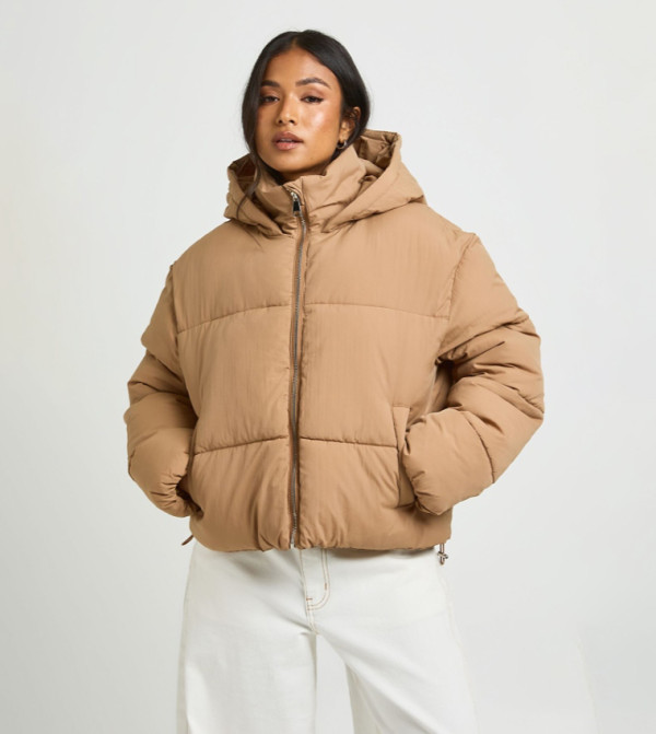 Petite Hooded Puffer Jacket