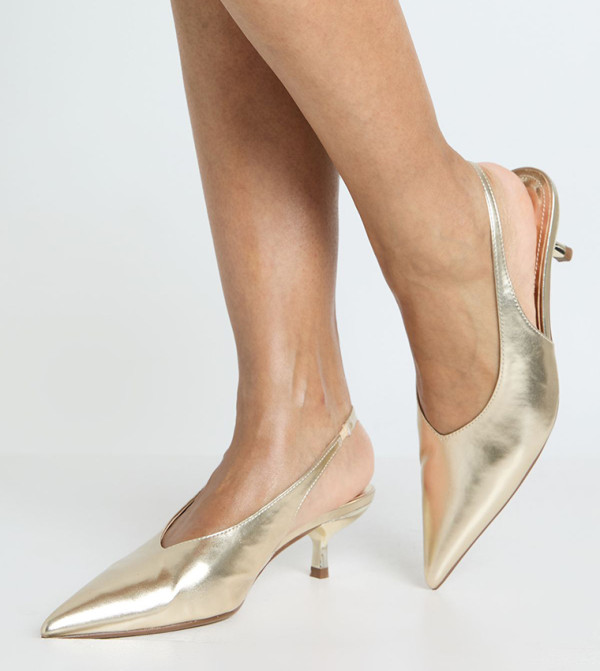 Slingback Kitten Heel Pumps