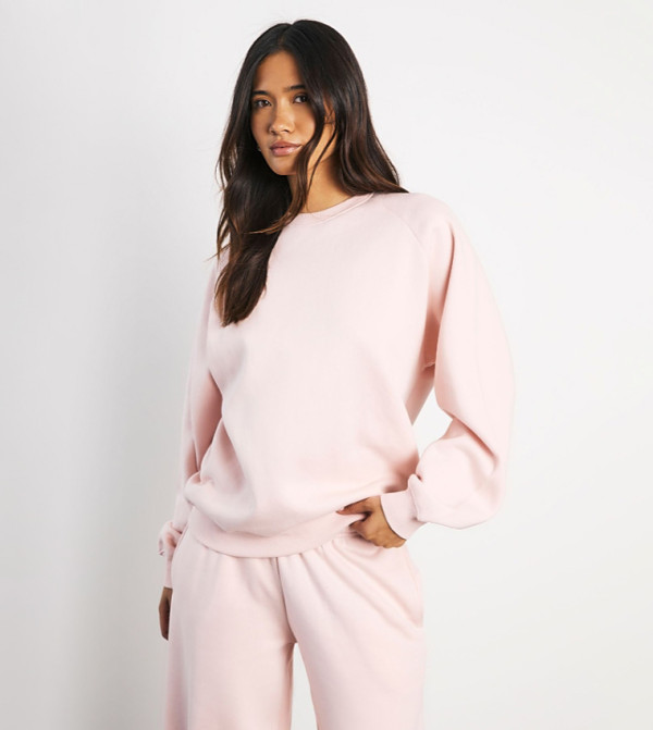 Raglan Seam Oversized Sweatshirt