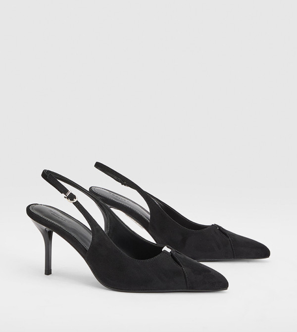 Wide Fit Trim Detail Slingback Pumps