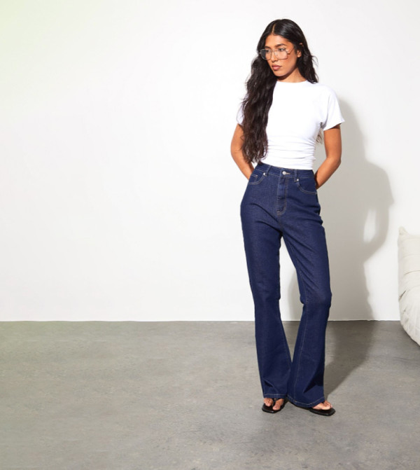 The Tall High Waist Flared Jeans