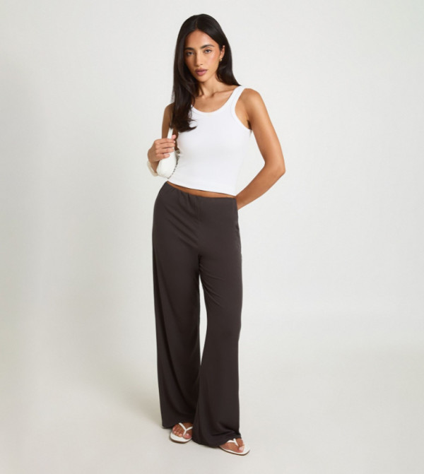 Super Soft Ribbed Straight Fit Trousers
