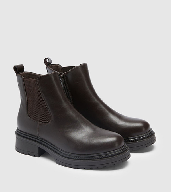 Wide Fit Chunky Chelsea Boots