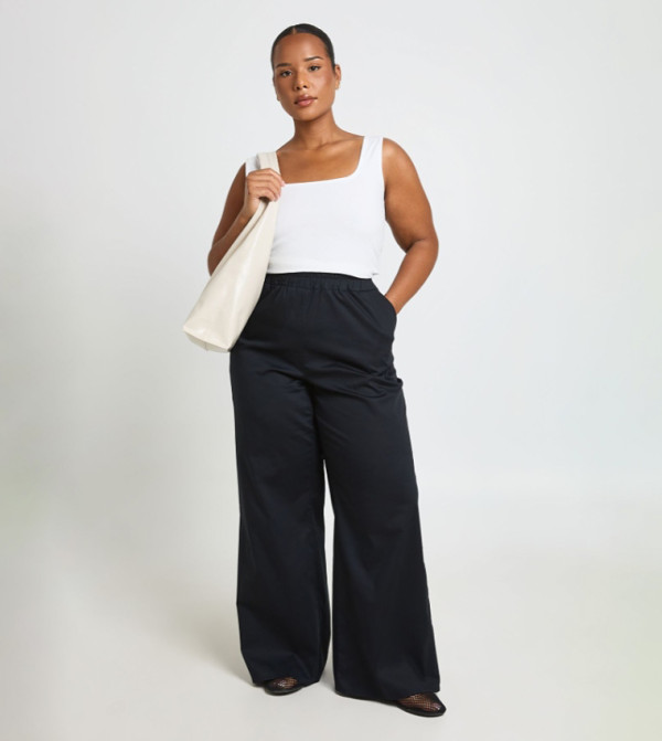 Curve Elasticated Wide Leg Trousers