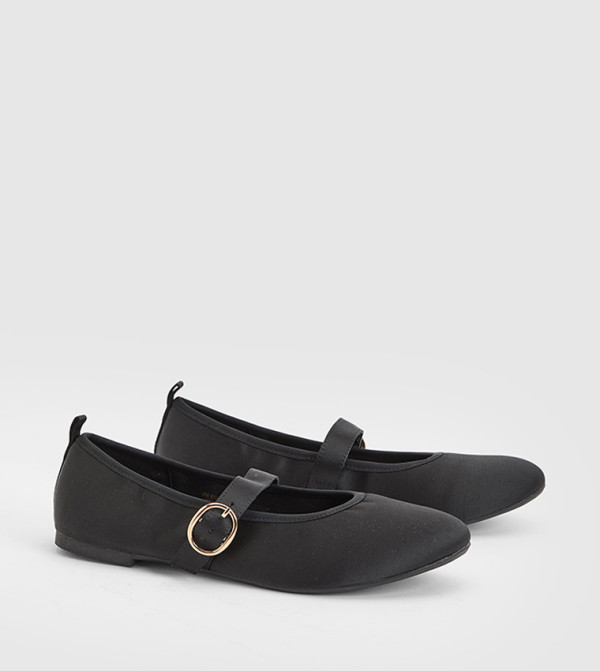 Satin Strap Detail Mary Jane Shoes