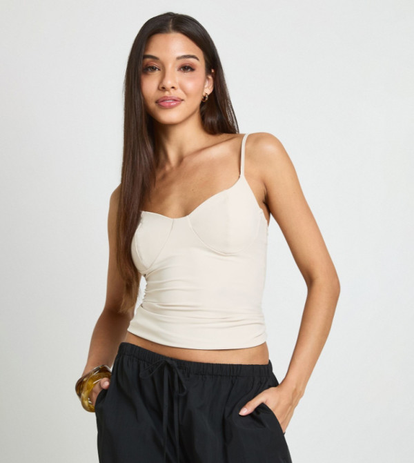 Sculpt Cupped Strappy Cami Top
