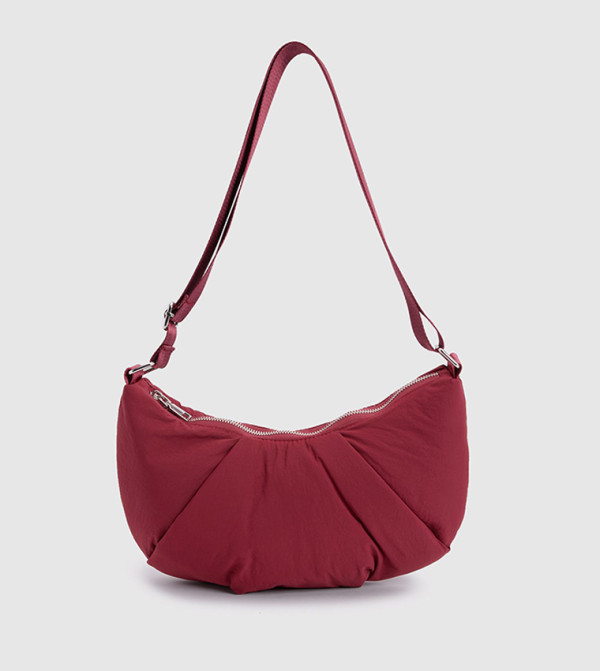 Nylon Solid Crossbody Bag