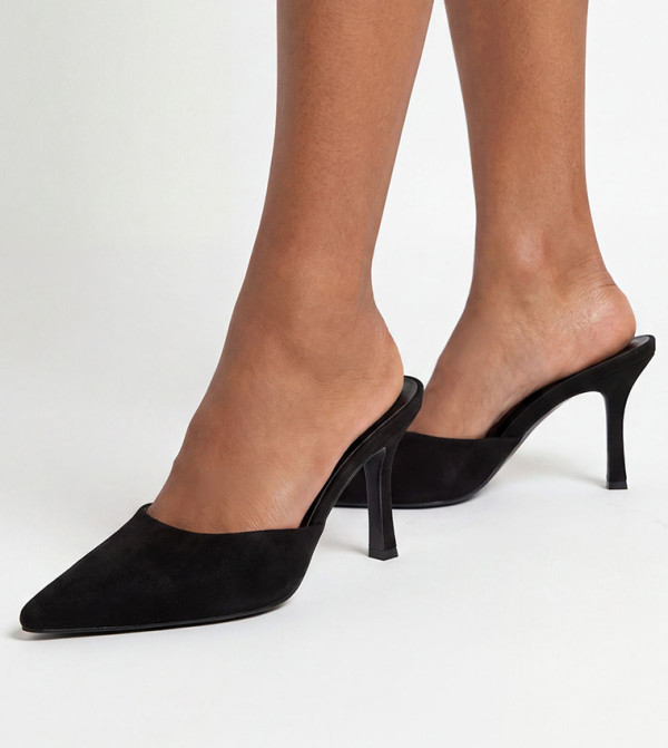 Wide Fit Faux Suede Pointed Toe Pumps