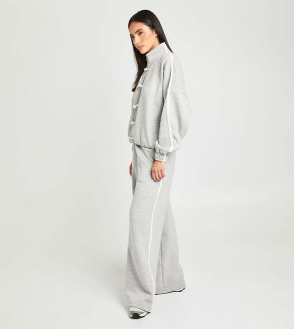 Side Piping Straight Fit Sweatpants