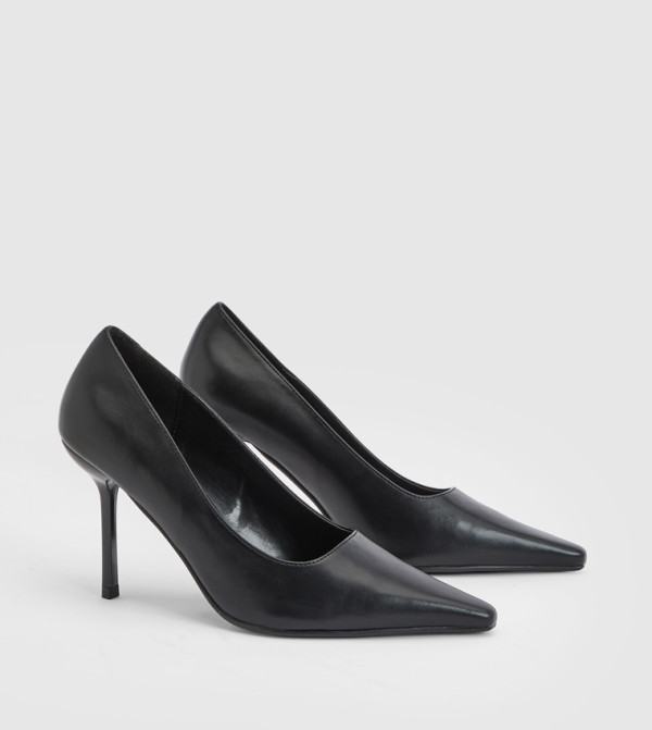 Squared Chisel Toe Pumps