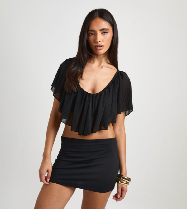 Matte Slinky Mini Skirt