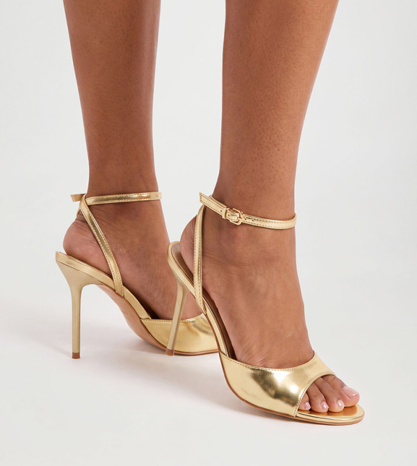 Round Toe 2 Part Heel Sandals