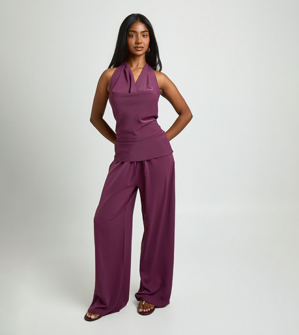 Halter Cowl Neck Top