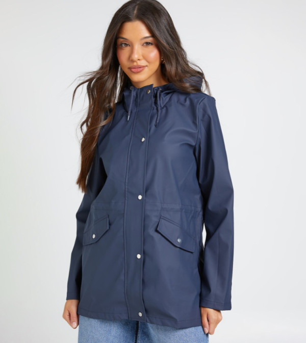 Hooded Rubberised Festival Mac Jacket