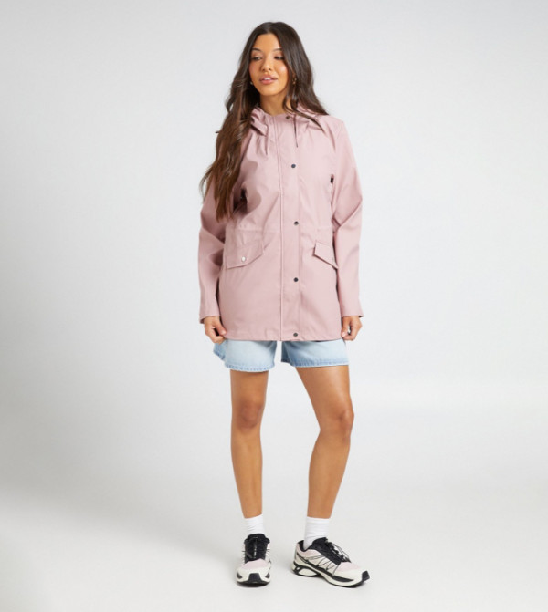 Hooded Rubberised Festival Mac Jacket