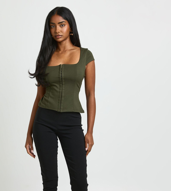 Premium Stretch Contour Hook & Eye Corset Top