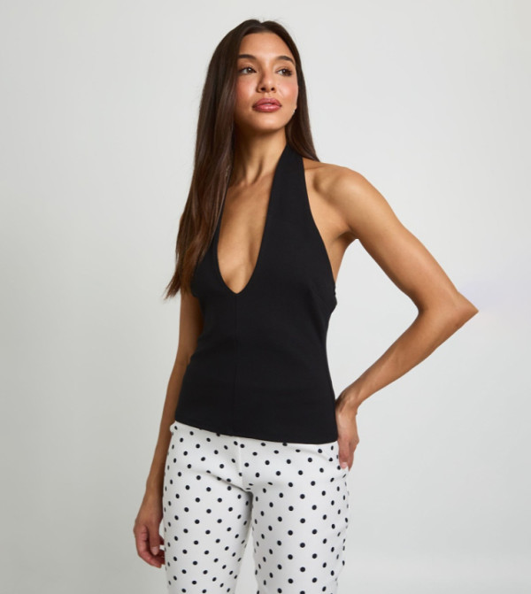 Premium Stretch Contour Halterneck Top