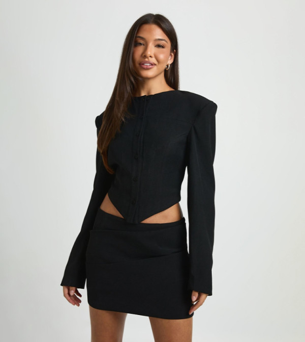 Corset Seam Detail Tailored Top