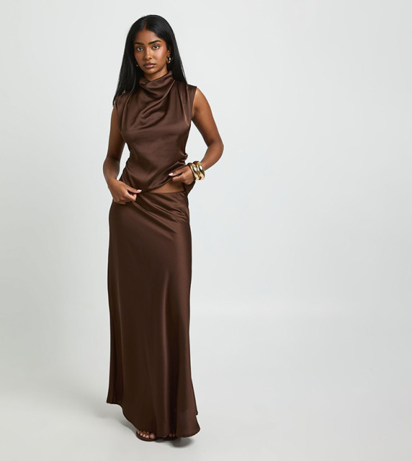 Tall Satin Slip Midaxi Skirt