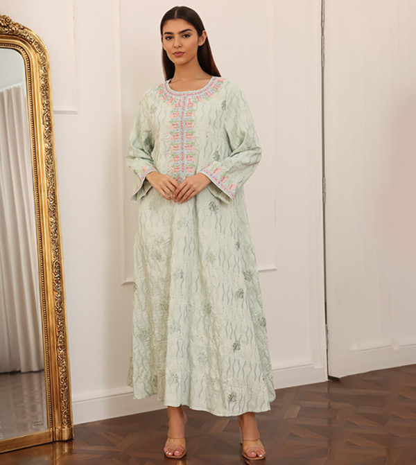 KARIMA Embellished Flared Sleeves Jalabiya