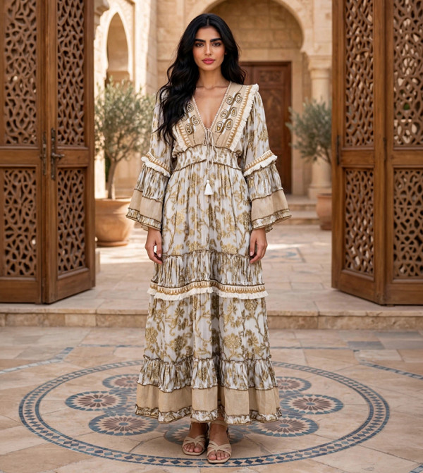 Azure Bloom Grace Maxi Dress