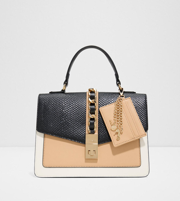 IMPASSE Color Block Top Handle Bag